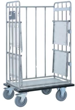 Loading Trolley with Solid Bottom, for Hospital, Color : Gray