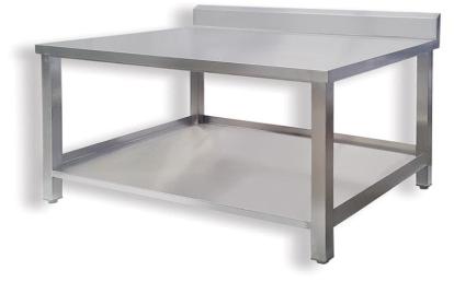 Grey Rectangular Plain Polished Stainless Steel Work Table with Undershelf, for Industrial