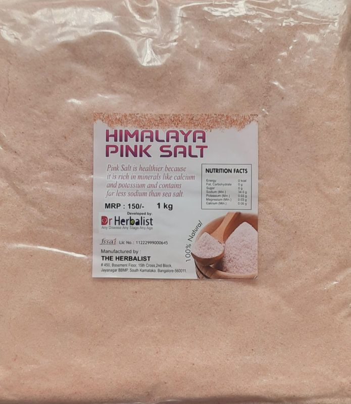 Himalayan pink salt, Packaging Size : Packet