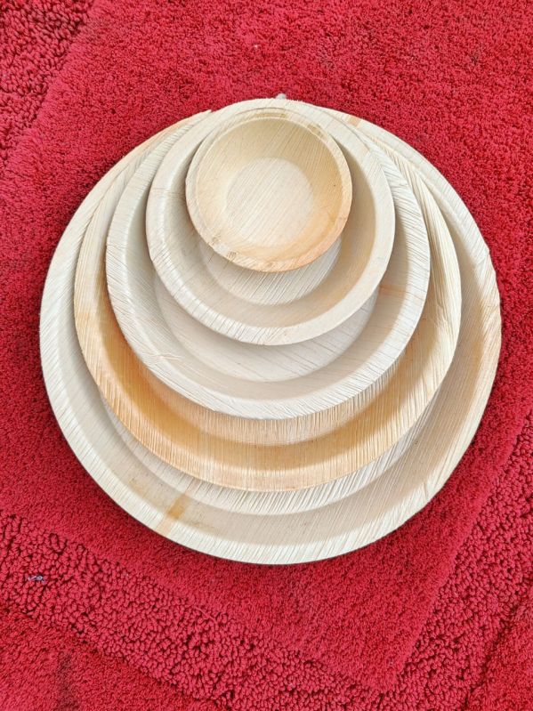Round areca plates, for Serving Food, Feature : Eco Friendly