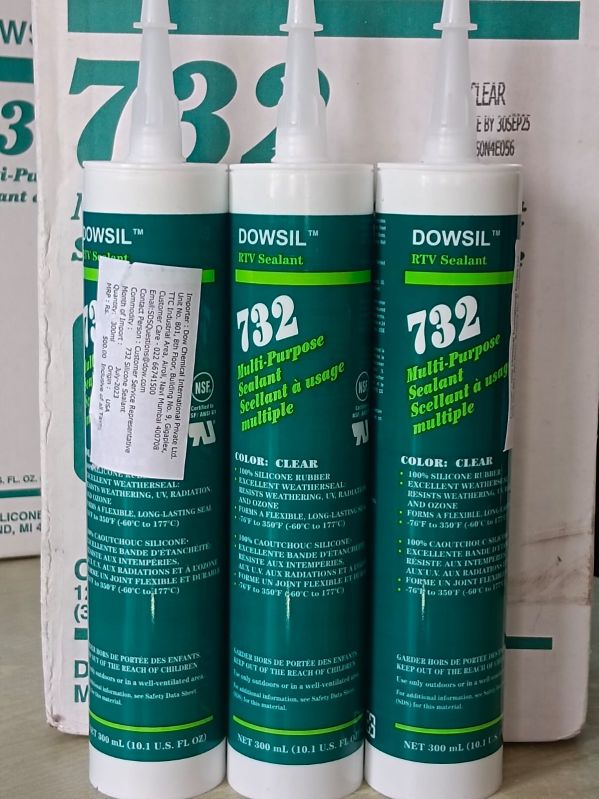 Dowsil 732 Adhesive Silicone Sealant, For Building Use, Construction Joints, Shelf Life : 12 Months