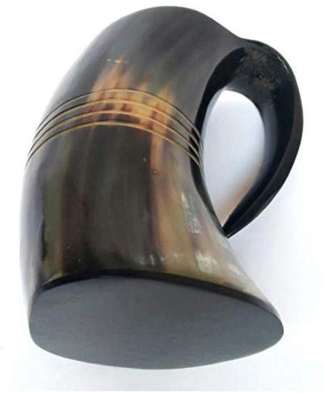 Natural Polished Buffalo Horn Mug, For Drinking, Packaging Type : Cartons