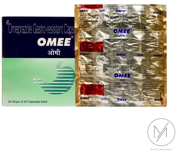 White Tablets Omeprazole Capsules