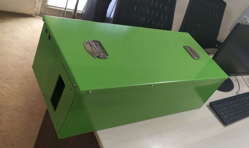 Green E Rikshaw Battery Cabinet