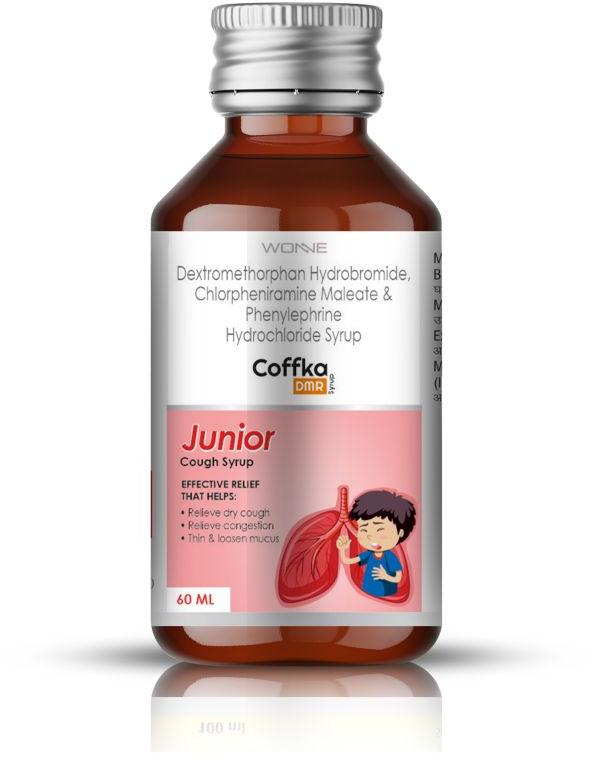 Liquid Coffka DMR Junior, for Hospital, Packaging Type : Bottle