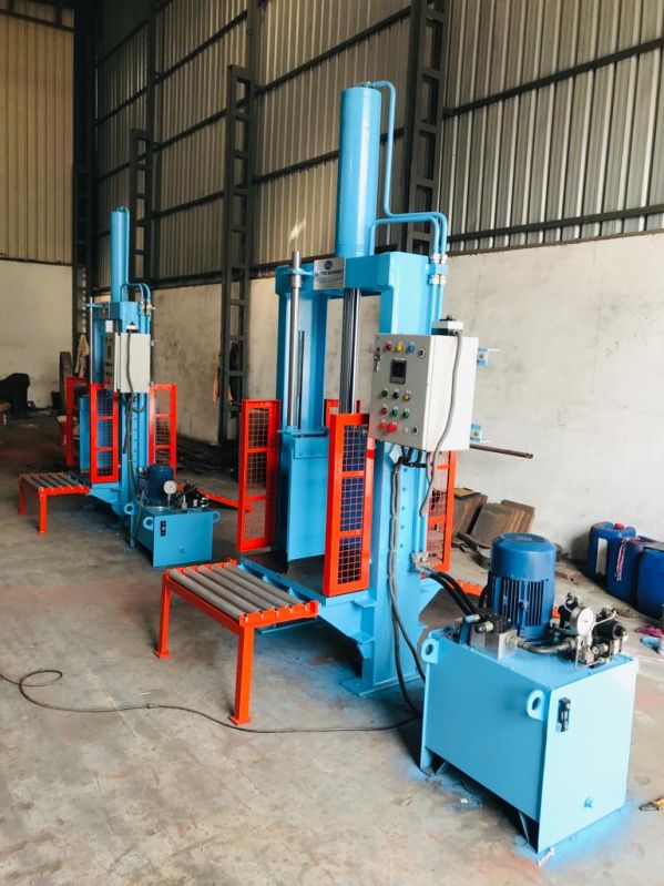 Semi Automatic Stainless Steel bale cutters, for Industrial, Color : Blue