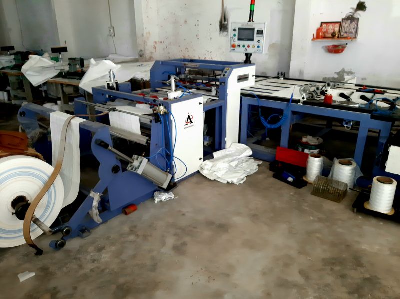 Manual Electric Bag Cutting Stitching Machine, For Industrial