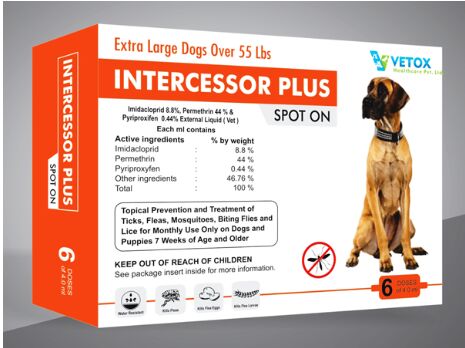 Intercessor plus spoton dog medicines, Certification : ISO-9001: 2008 Certified