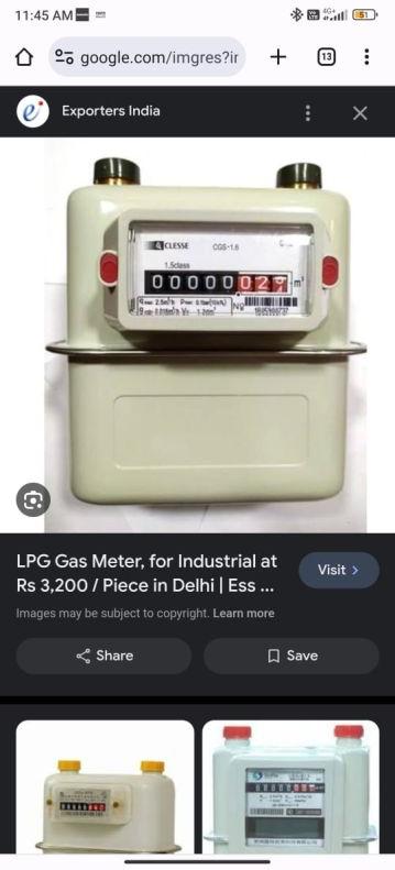 High Pressure 10-20kg Lpg Gas Meter, Automation Grade : Manual