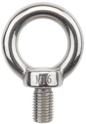 Silver Round 316 Stainless Steel Eye Bolt, for Automotive Fittings, Size : Customised