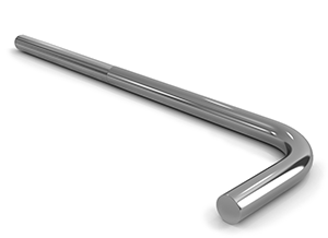 Silver Round L Type Duplex Steel Foundation Bolt, for Automobiles, Automotive Industry, Fittings