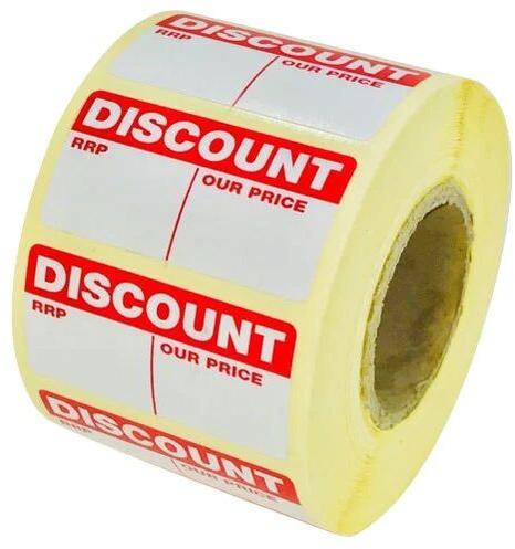 Promotional Labels, Color : White, Red