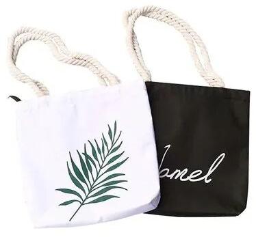 White AA Canvas Printed Organic Shopping Bag, Capacity : 11 kg