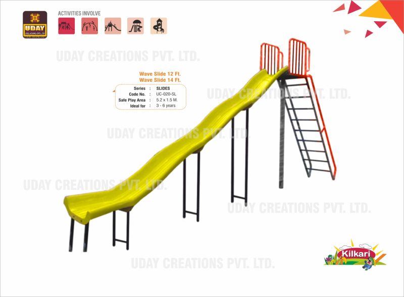 FRP Plain UC-020-SL Wave Slide, for Play Ground, Park, Feature : Optimum Quality, Light Weight, Finely Finished