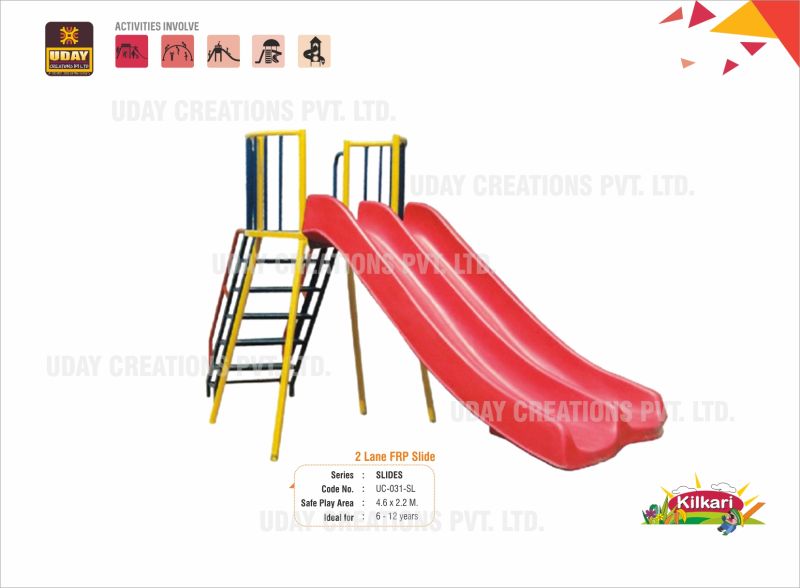 UC-031-SL 2 Lane FRP Slide, for Play Ground, Feature : Optimum Quality, Light Weight, Finely Finished