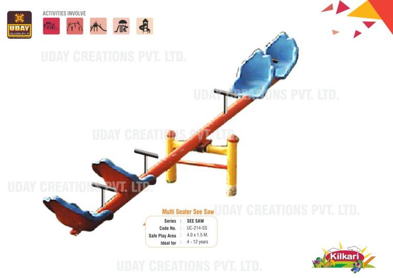 Mulit Colour UC-214-SS Multi Seater See Saw