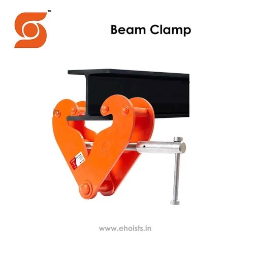 Orange Powder coating MS  Beam Clamp, for To hang hoists