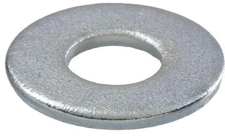 Silver Round Carbon Steel Zinc Plated Cut Washer