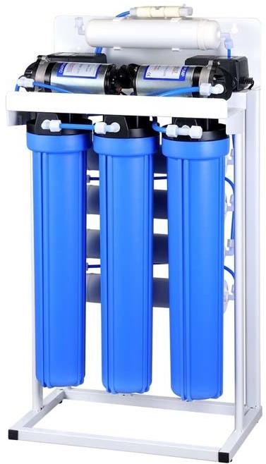 Automatic Electric FRP 50 LPH RO Plant, for Industrial, Color : Blue