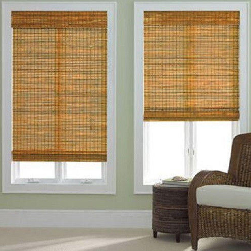 Brown Horizontal Plain Jute Chick Blinds, for Window Use