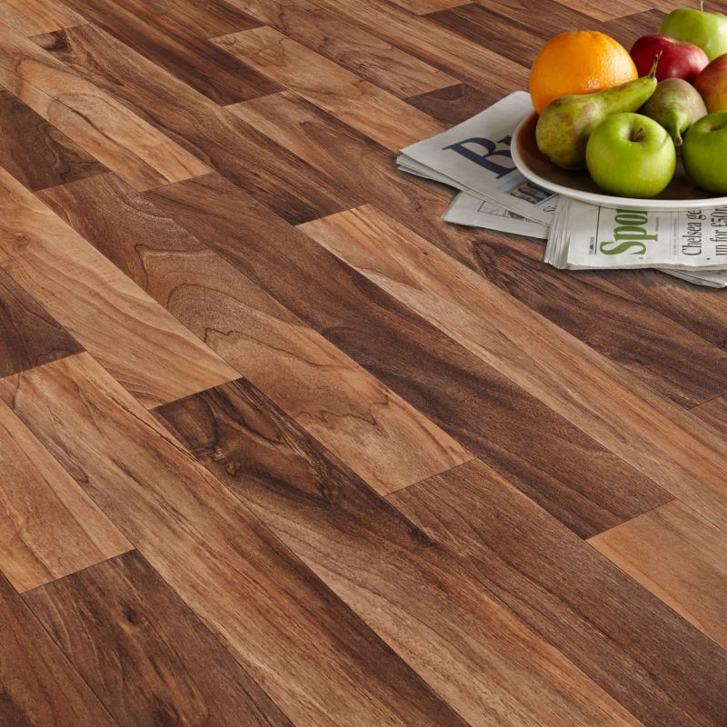 Brown Glossy Polished Vinyl Tile Flooring, for Home, Office, Shopping Centre, Style : Contemporary