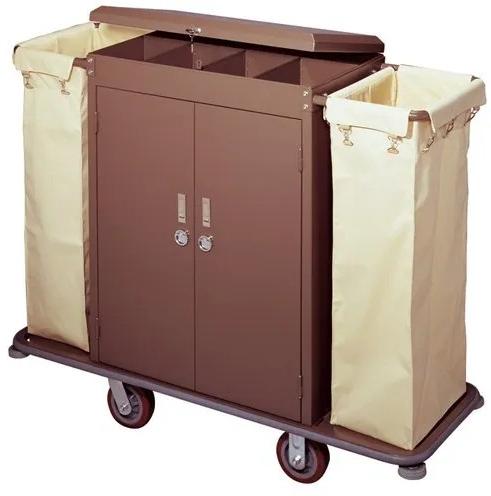 Hotelium Mild Steel Housekeeping Cart, For Hotels