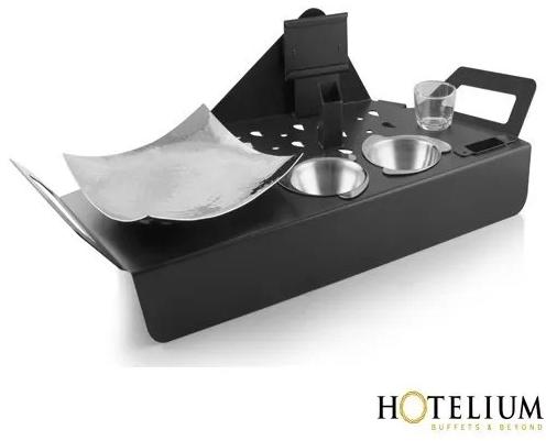 Hotelium Stainless Steel Snack Warmer, Color : Silver Black