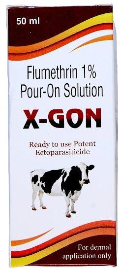 X gon Liquid Flumethrin Pour On Solution, for Insecticide Treatment, Packaging Type : Plastic Packed