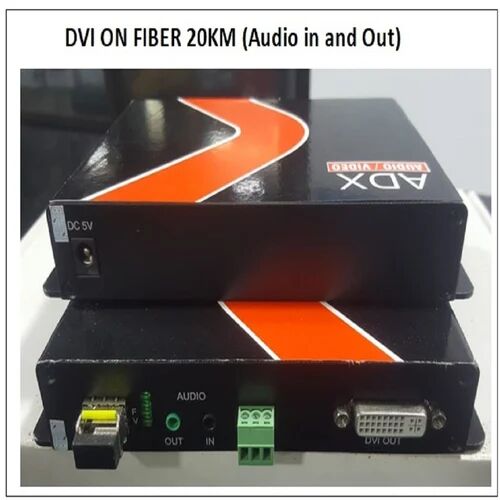 Black ADX MS DVI Fiber Optic Converter