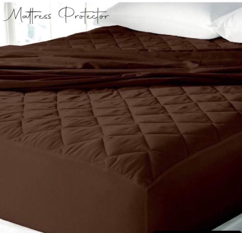 Rectangular Hotel Coffee Brown Mattress Protector, for Home