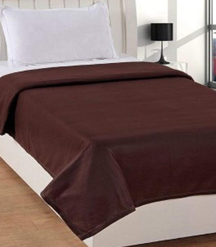 Wool Hotel Plain Brown Blanket, for Home, Technics : Machine Made
