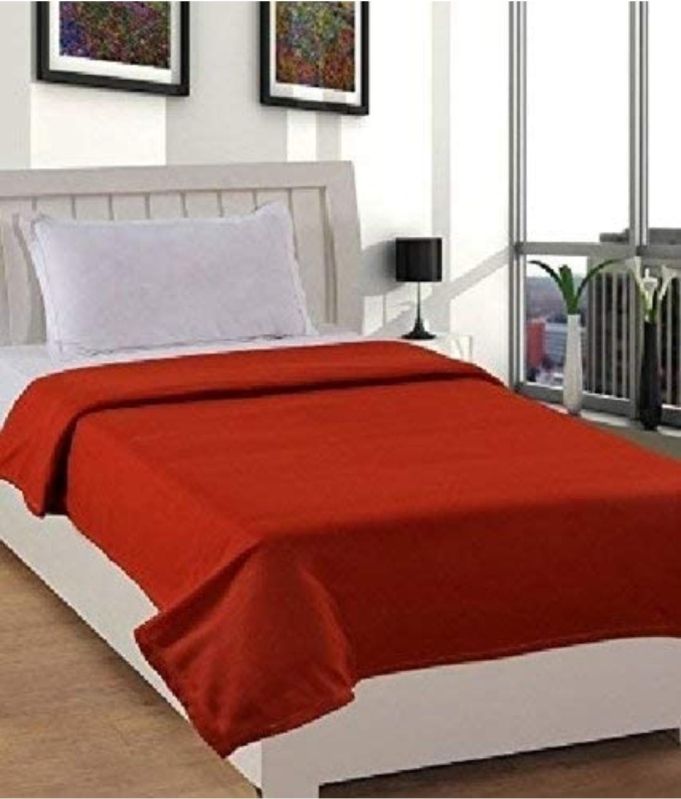 Hotel Plain Maroon Blanket, Size : Standard