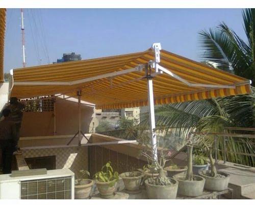 Plain Retractable Commercial Awning, for Window, Frame Material : Alloy Aluminum
