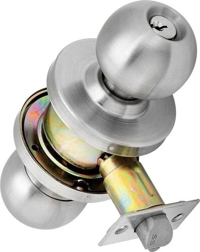 Silver Stainless Steel Door Knob Lock