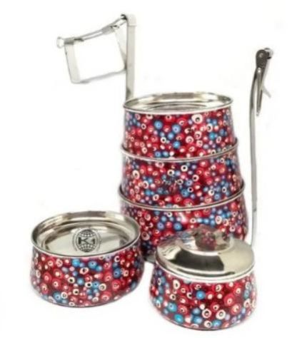 Hand Painted Steel Tiffin Box