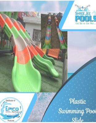Plastic Swimming Pool Slide, for Amusement Par, Color : Customize