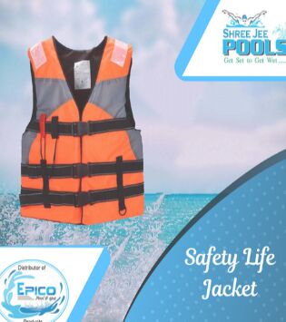 Orange Epico Sleevless Polyester Safety Life Jacket