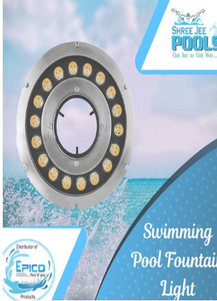 Epico Stainless Steel Swimming Pool Fountain Light, Shape : Round