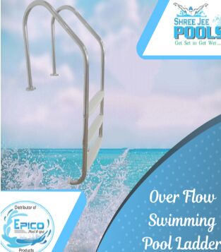 Silver Swimming Pool Over flow Ladder