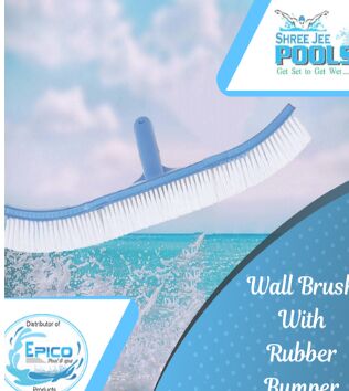 Blue Wall Brush With Rubber Bumper, Size : 18 inch