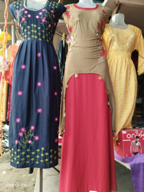 Rayon gown kurti, Feature : Comfortable, Easy Wash, Quick Dry