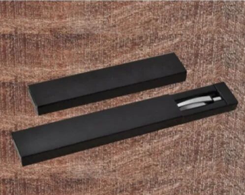 Black Rectangle Plain Cardboard Pen Box, for Promotional