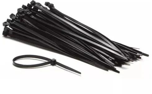 Black 250x4.8mm UV Nylon Cable Tie