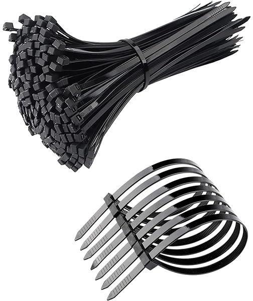 Black 350x4.8mm UV Nylon Cable Tie
