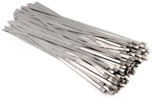 450x4.6mm Stainless Steel Cable Tie, Color : Silver