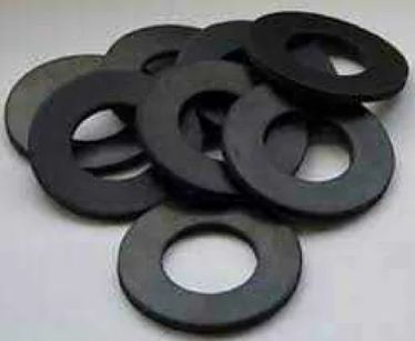 Black Round Polished EPDM Rubber Washer, for Industrial Fittings, Size : 70x20x2mm