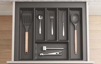 Aegon Rectangular PVC AGCT-600 Cutlery Tray, for Kitchen Cabinets, Technics : Machine Made