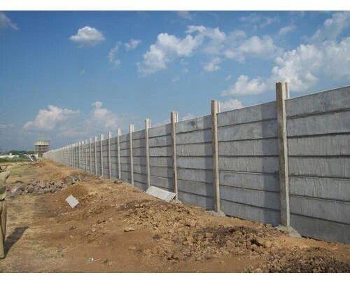 Grey 6 Feet Readymade Boundary Wall