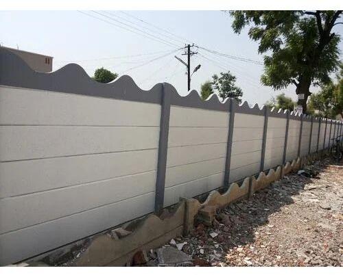 White Readymade Concrete Boundary Wall, Feature : Durable, Speedy Installation