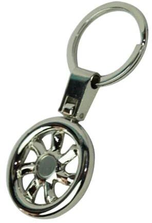 Round Key Chain, for Bike, Color : Silver
